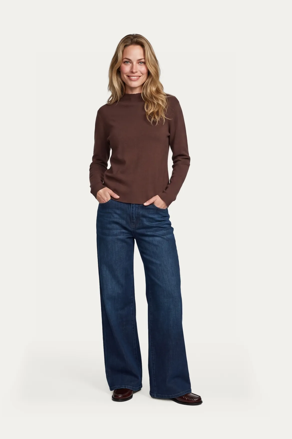 G-maxx Willaine Knit Top Cappuccino, gebreide top in cappuccino